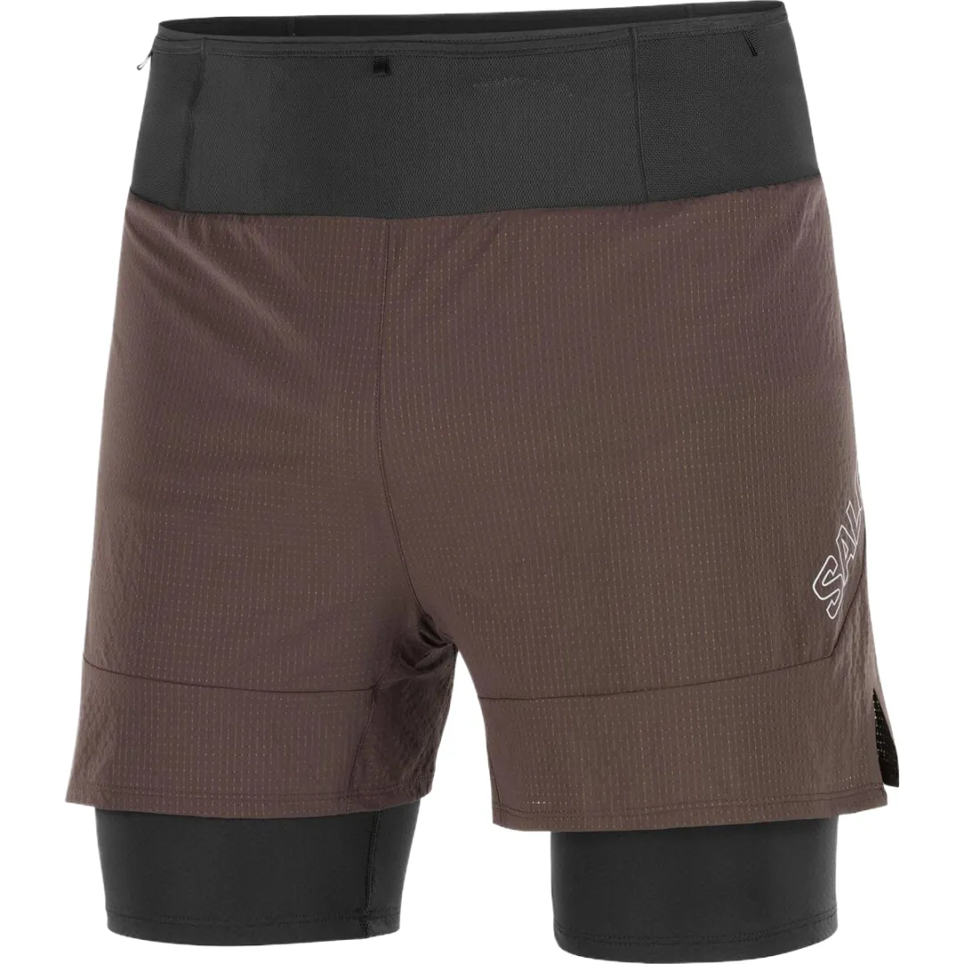 SALOMON Sports Shorts Men's Dark Brown/Black
