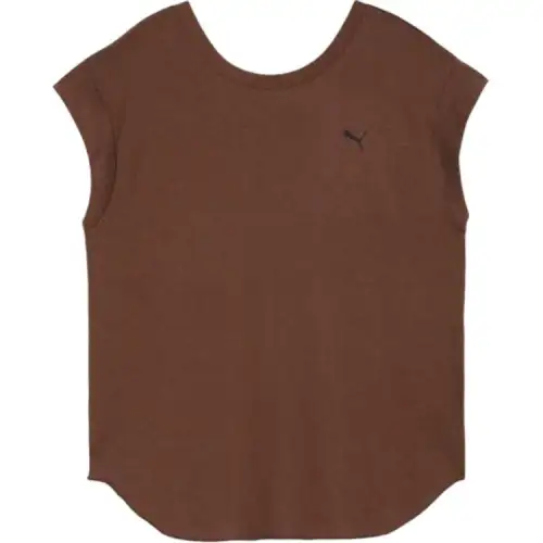 PUMA Tank Tops Women's Brown Crew Neck Other