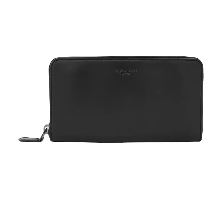 COACH Accordion Wallet Calfskin Wallet Men's Black