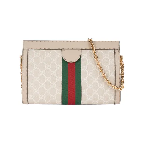 GUCCI Ophidia Canvas With Leather Chain Bag, Envelope Bag, Clutch, Shoulder Bag, Crossbody Bag Small Women's