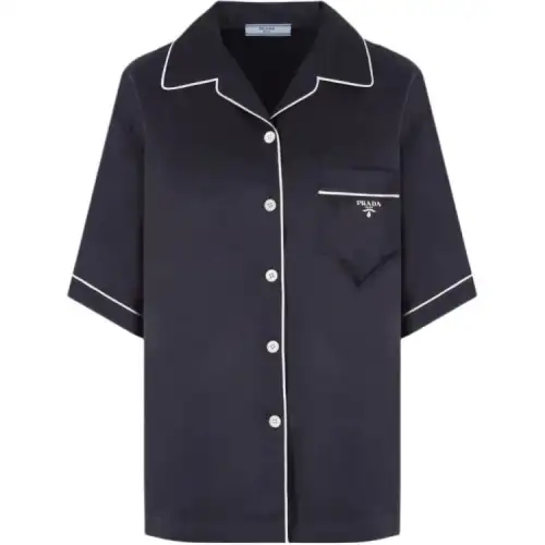 PRADA Shirts Women's Purple Lapel Moderate Shirt