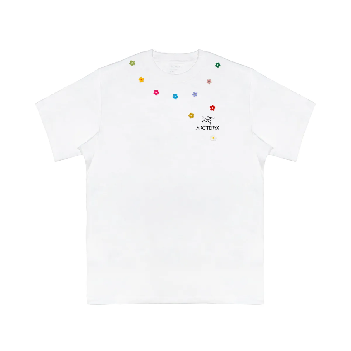 Arcteryx T-Shirts Unisex Ivory White/Black/White Light/Black Crew Neck Thin