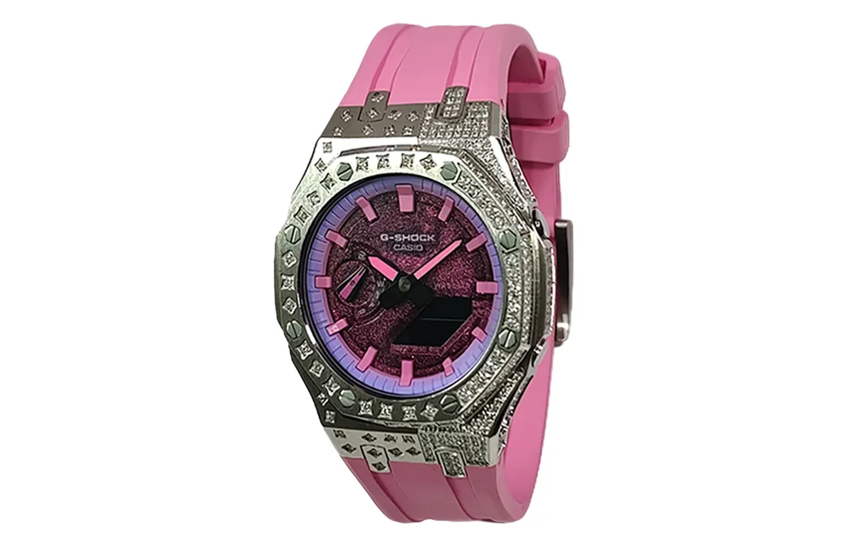 CASIO Custom Collection GA2100 Collection Quartz Movement Fluoroelastomer Strap Watch Men's Watches