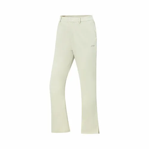 Li Ning Fitness Series Sports Pants Women's Gravel White Gray