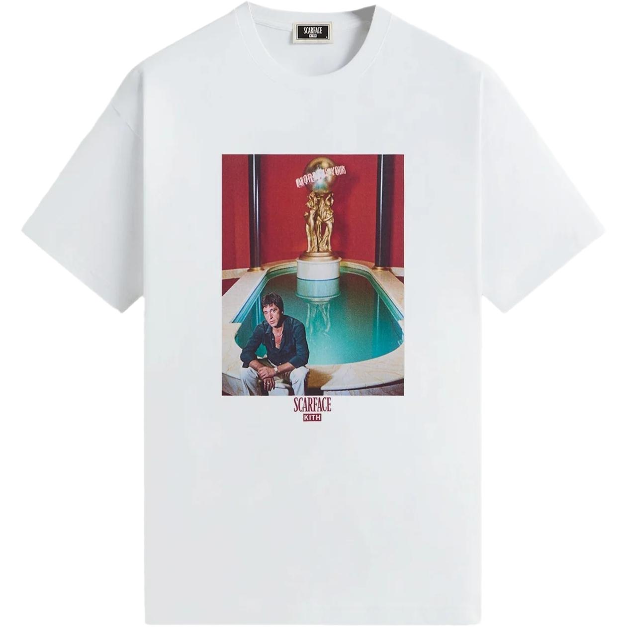 Мужская футболка KITH × Scarface Tony Fountain (белая)