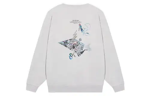 Li Ning Wade Collection Wade Collection, Back Patterned Print Pullover Fleece Lined Sweatshirt Unisex