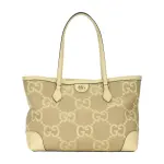 GUCCI Ophidia Canvas With Leather Tote Bag, Shopping Bag, Canvas Bag, Handbag Medium Women's Beige & Yellow