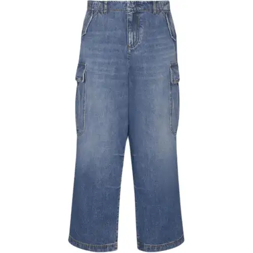 Christian DIOR Logo Patch Wide Leg Jeans