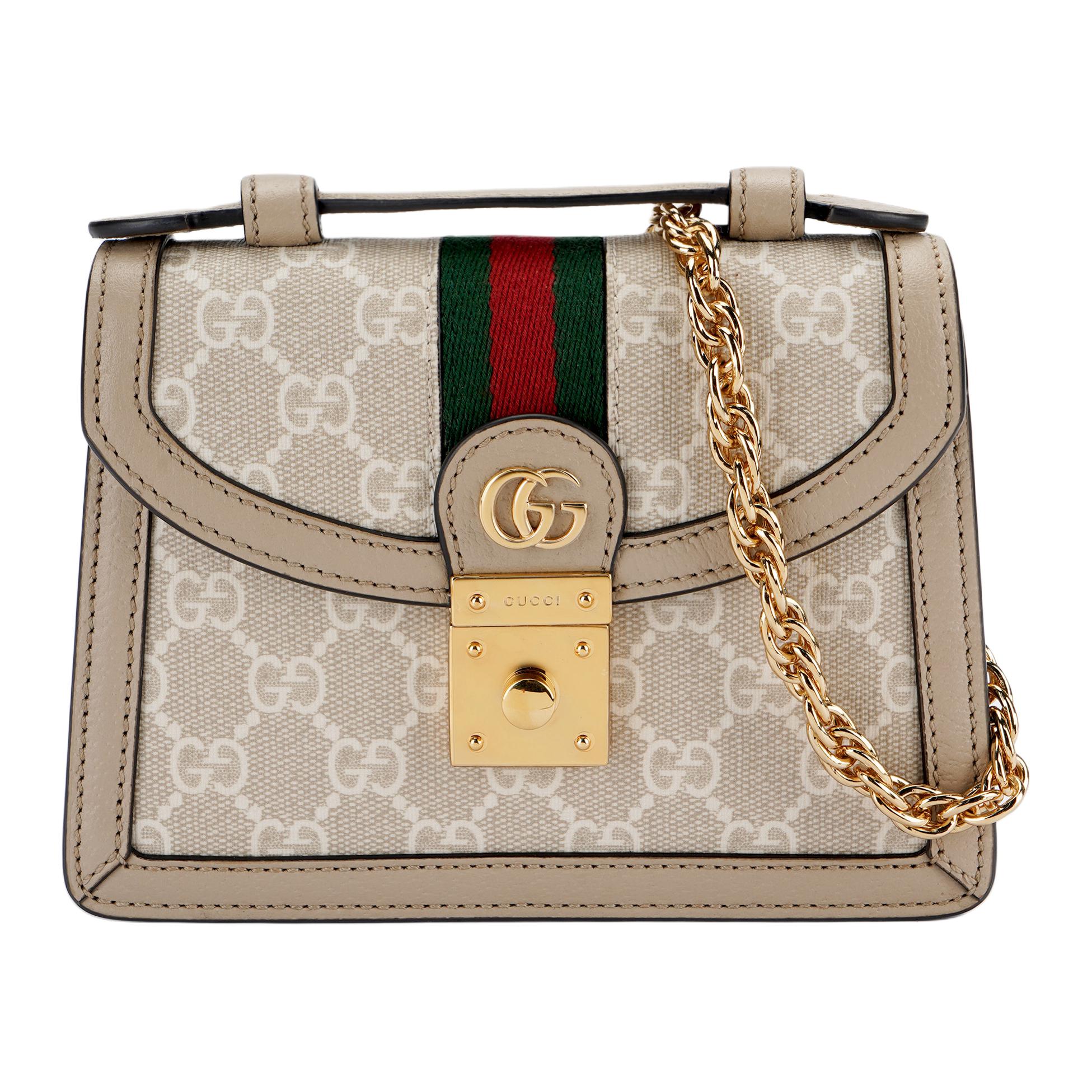Женская сумка Gucci (бежево-белая)