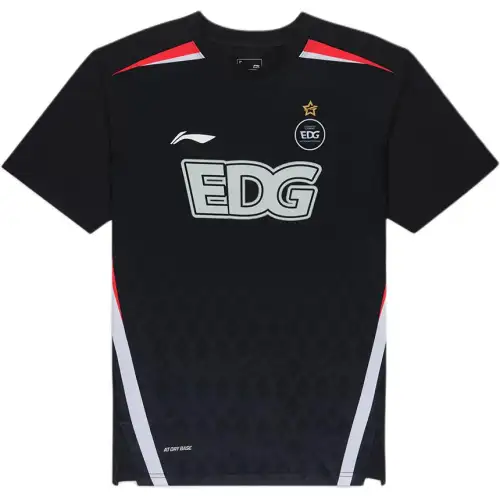 Li Ning Sports Life Collection T Shirt Men's Black Charcoal Black All Over Print