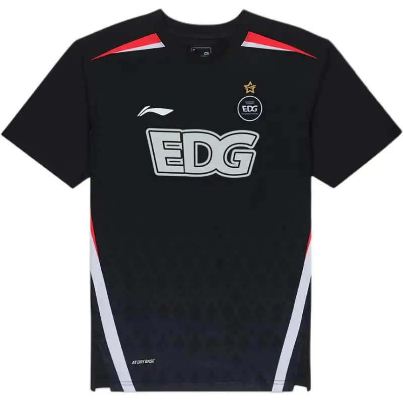 Li Ning Sports Life Collection T Shirt Men's Black Charcoal Black All Over Print