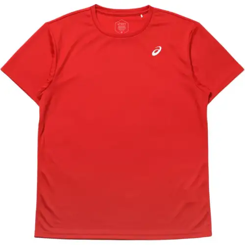 ASICS T Shirts Men's Red Crew Neck