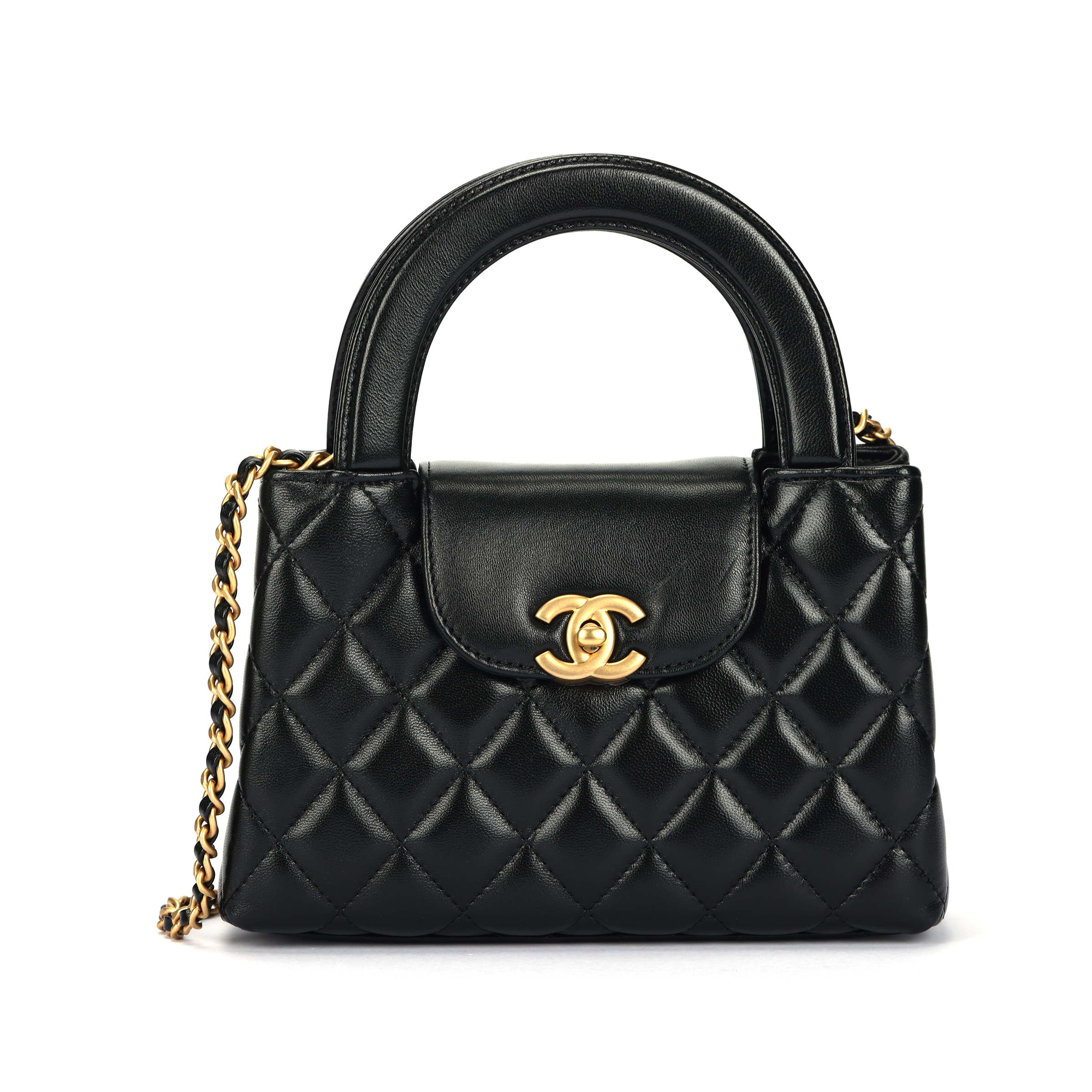 Женская сумка Chanel CHANEL 25A 26S kelly NanoC Logo (черный)