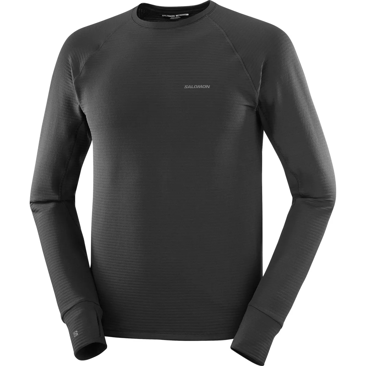 SALOMON ESSENTIAL LIGHTWARM Sweatshirt Men's Pitch Black