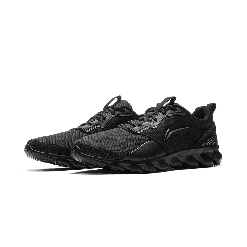 Li Ning Cushioning, Wear Resistant Low top Casual Running Shoes Men’s Black