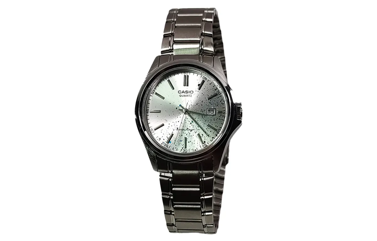 CASIO Custom Collection Quartz Movement Stainless Steel Strap Watch Men's Watches Silver Dial