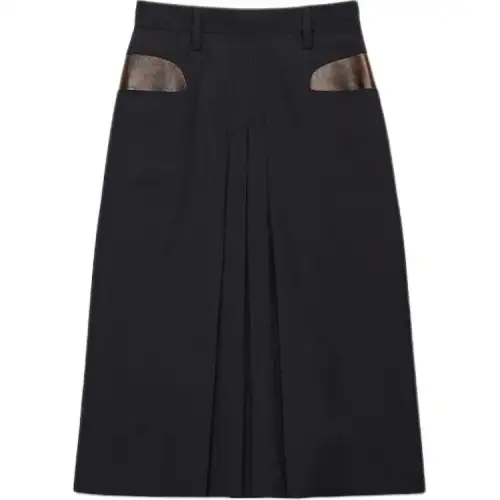 PRADA Contrasting pocket Pleated Skirt