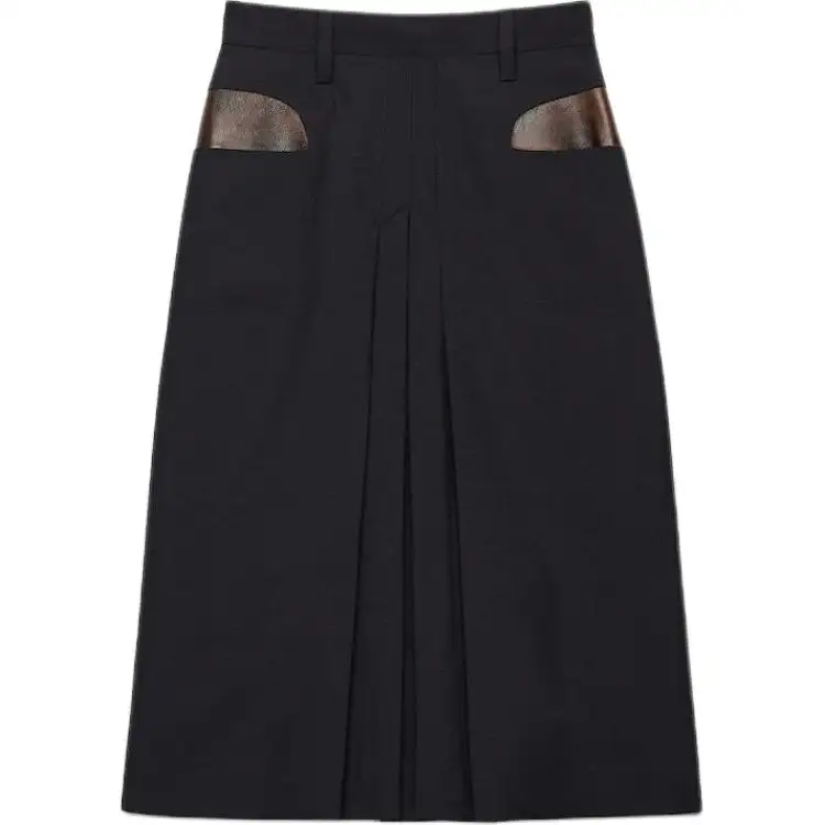 PRADA Contrasting pocket Pleated Skirt