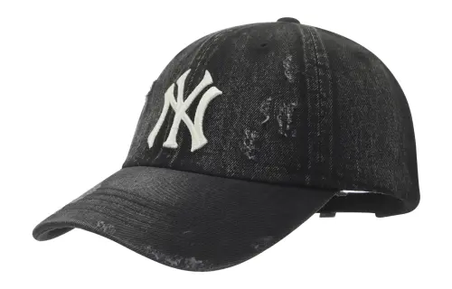 MLB Retro denim breathable black baseball cap for men and women, sun protection, for beloved