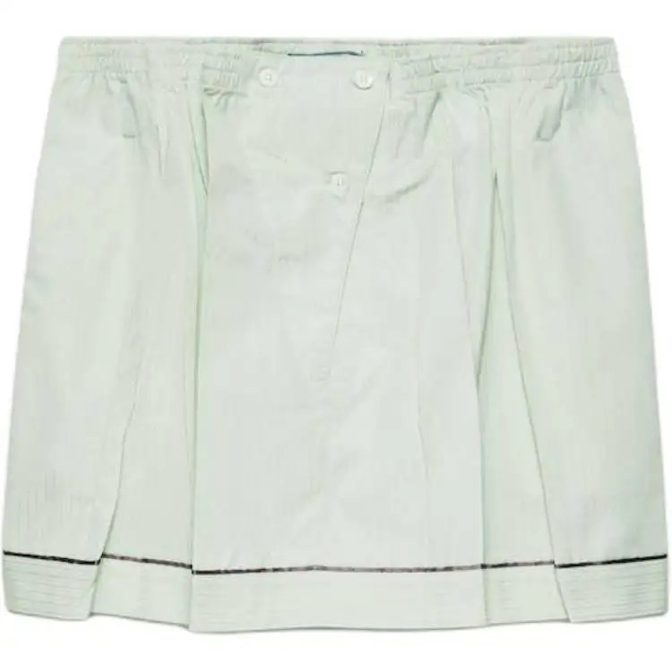 Prada cotton elasticated-waistband mini skirt