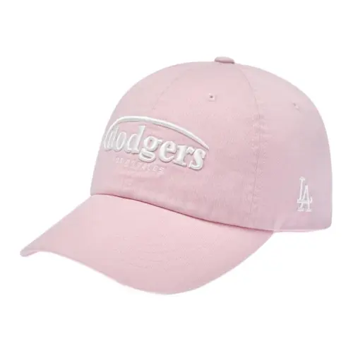 MLB Los Angeles Dodgers 25FW Color Whitening Dopamine JELLY CAP Versatile Casual Sun Shade Sunscreen Cotton Baseball Cap Unisex Couple Style Pink