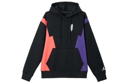 Jordan Sweatshirts Men's Black Hooded Moderate Regular