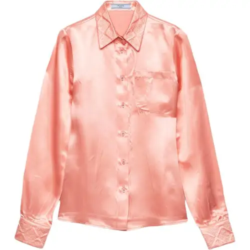 Prada embroidered collar shirt