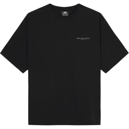New Balance T Shirts Men's Black Crew Neck