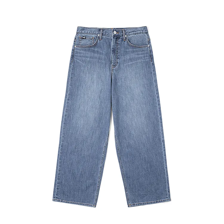 Lee Jeans Unisex Medium Blue Moderate Wide Leg Pants