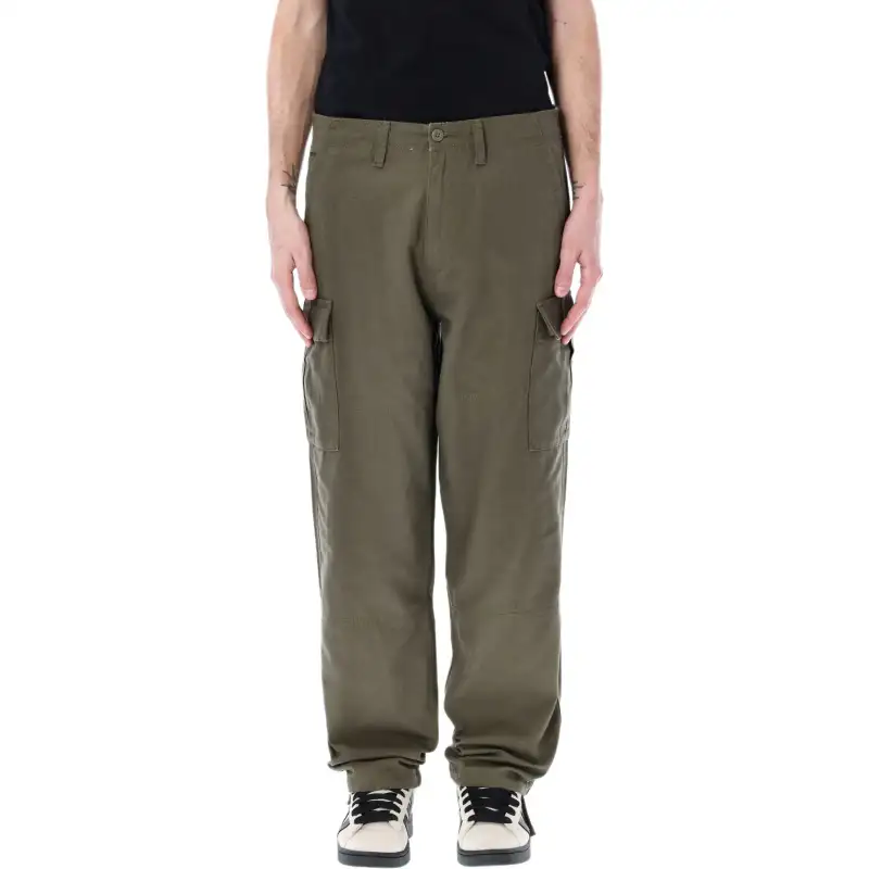Vans X Alva Casual Pants Men's Olive Green Moderate Straight Fit Pants
