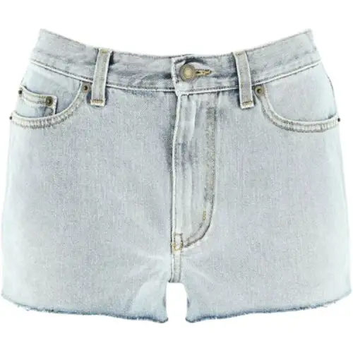 SAINT LAURENT Denim Shorts Women's Blue Moderate Other