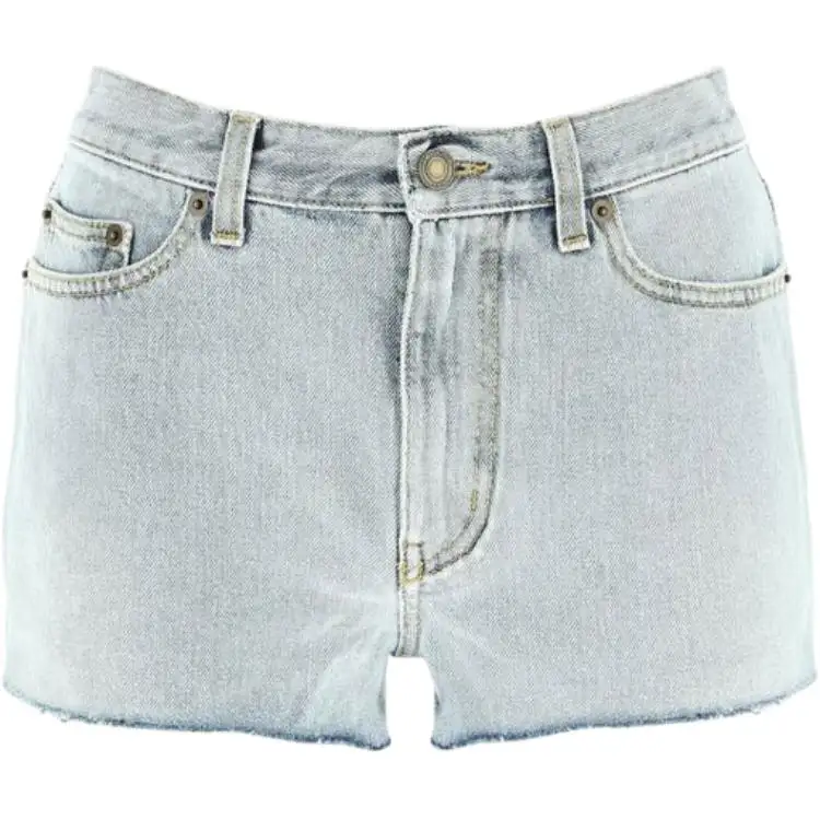 SAINT LAURENT Denim Shorts Women's Blue Moderate Other