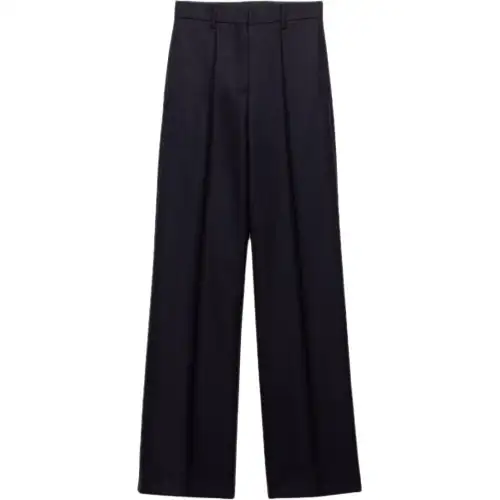 PRADA Casual Pants Women's Marine Blue Moderate Wide Leg Pants