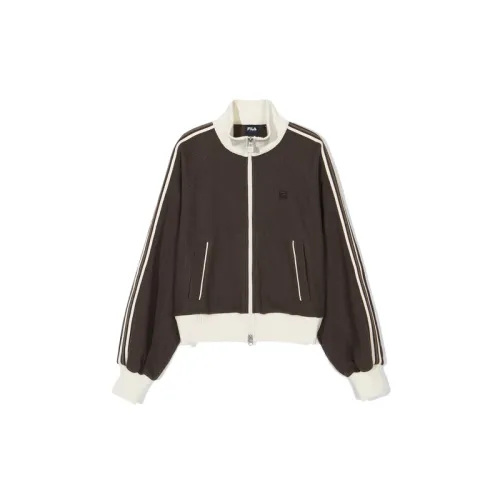 FILA 1911 Jackets Women's Brown Stand Collar Moderate Other