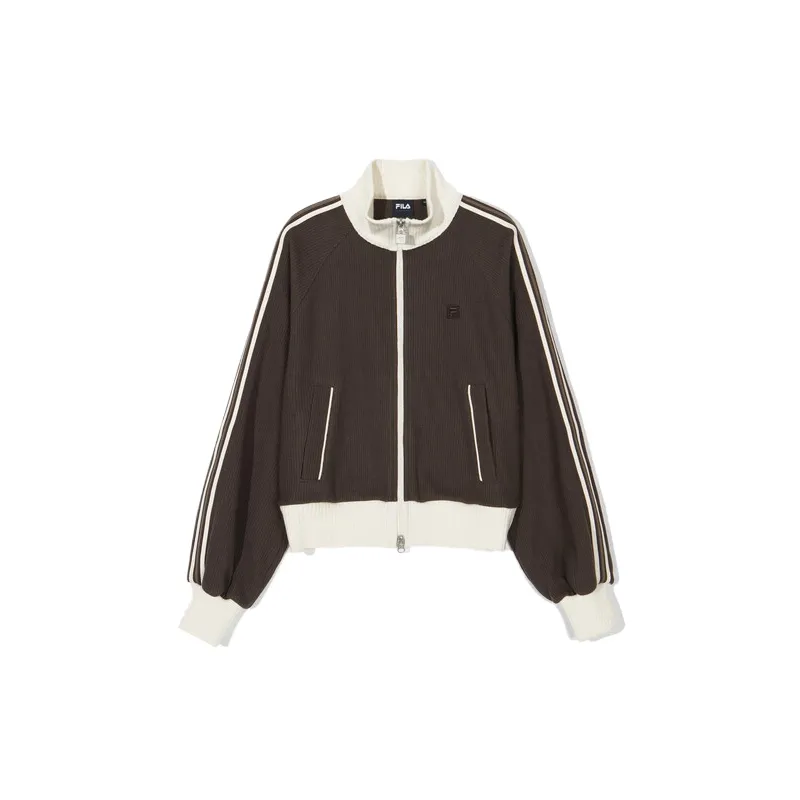 FILA 1911 Jackets Women's Brown Stand Collar Moderate Other