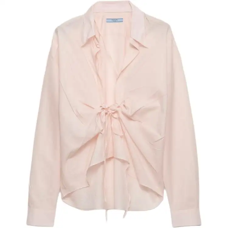 Prada lace-up cotton shirt