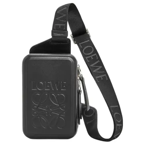 LOEWE Smooth Cow Leather Shoulder Bag, Crossbody Bag Men's Black