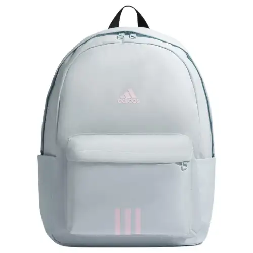 Adidas BADGE OF SPORT CLASSIC 27.5L Brand logo contrasting design Recycled polyester (polyester fiber) Backpack Men's and Women's Couple Style Light Blue with Pink