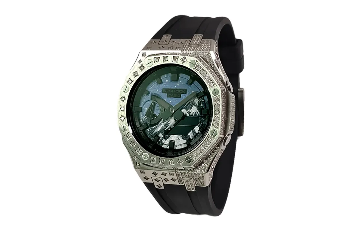 CASIO Custom Collection GA2100 Collection Quartz Movement Fluoroelastomer Strap Watch Men's Watches