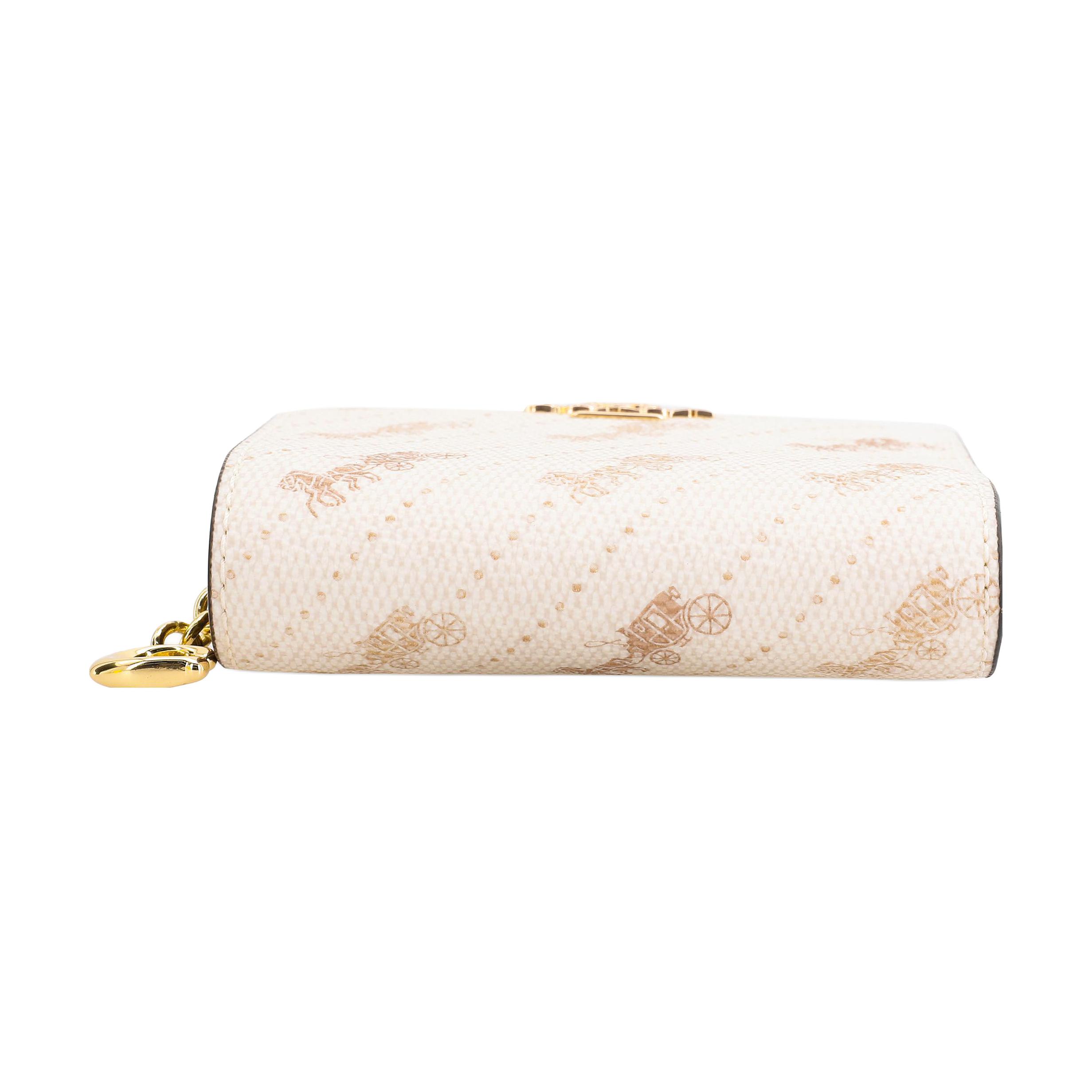 Женский кошелек COACH Snap Wallet 11 (бежевый) — фото 4