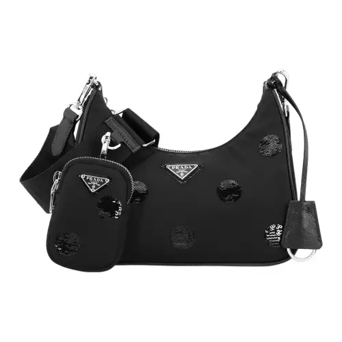 PRADA Nylon Three Harmonies 1 Pack Combination Shoulder Bag Women's Black