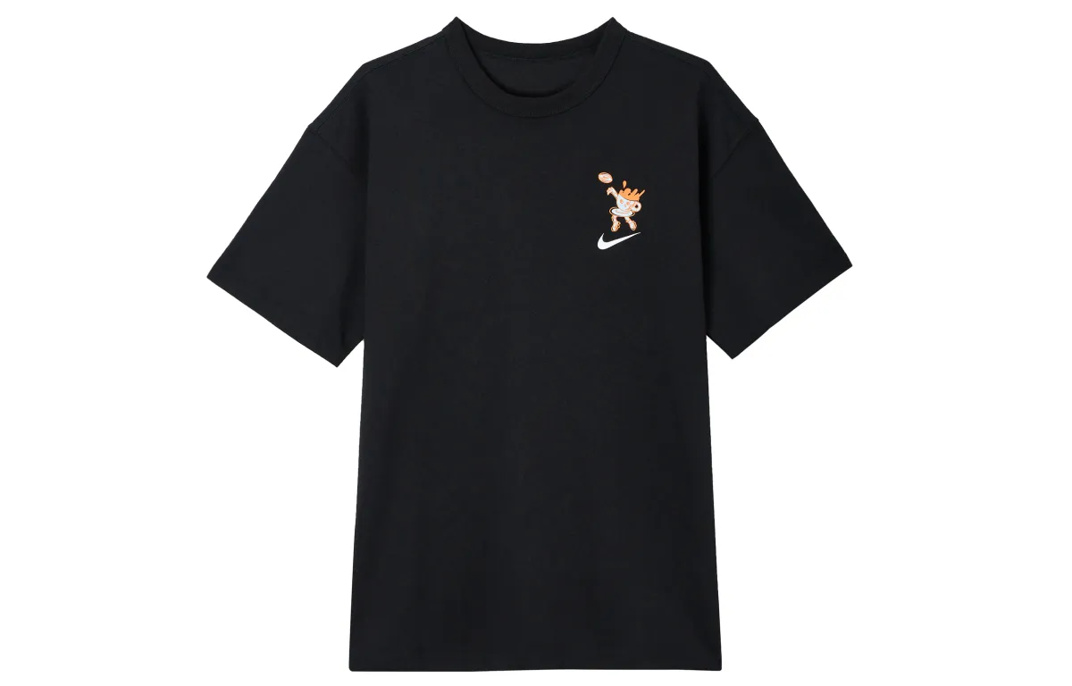Nike T-Shirts Men's Black Crew Neck Moderate