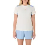 ASICS T Shirts Women's White Crew Neck Moderate Straight Fit