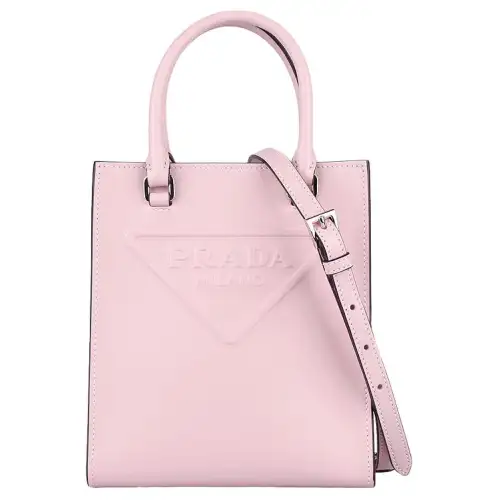 PRADA Cow Leather Handbag Women's Pink