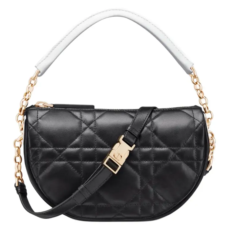 DIOR VibeDIOR HOBO Sheepskin HOBO Bag, Shoulder Handbag Small Women's Black