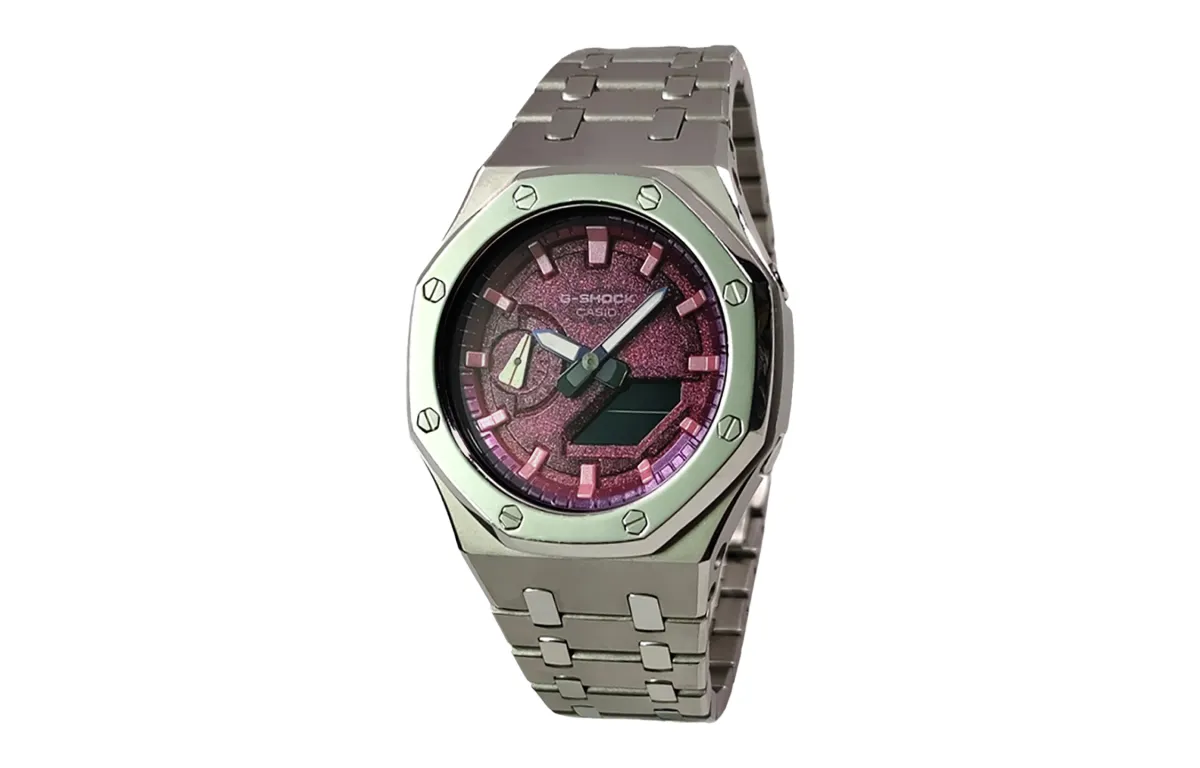 CASIO Custom Collection GA2100 Collection Quartz Movement Stainless Steel Strap Watch Men's Watches