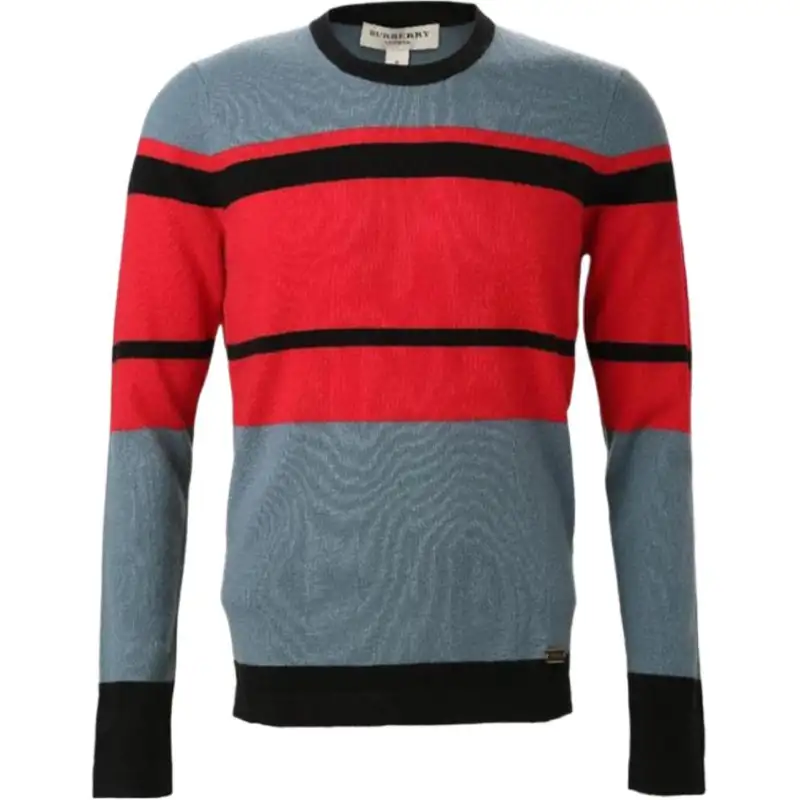 Burberry Sweater Men's Gray Red