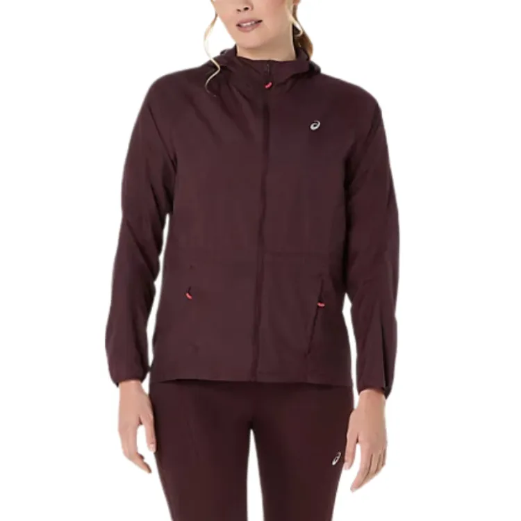 ASICS ROAD Jackets Women's Umber Hooded Moderate Soft Shell