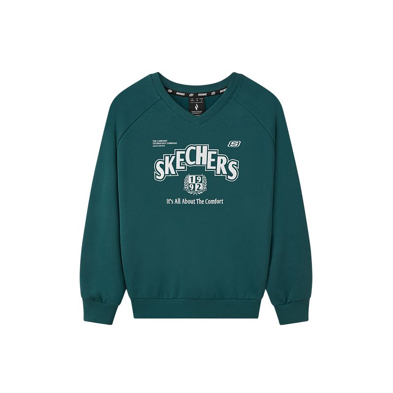 Худи Skechers V-neck Sweatshirt (серое)