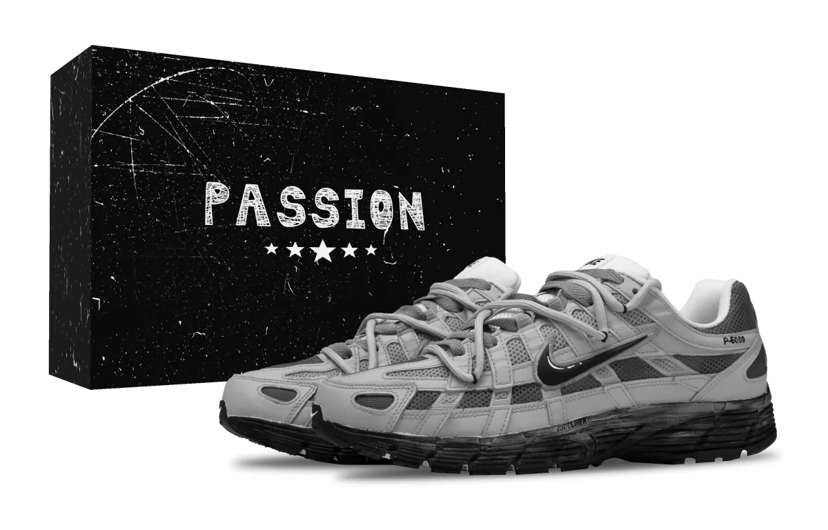 Nike P 6000 Mesh, Artificial Leather Cushioning Coverage Low top Casual City Commuting Running Shoes Men's Gray